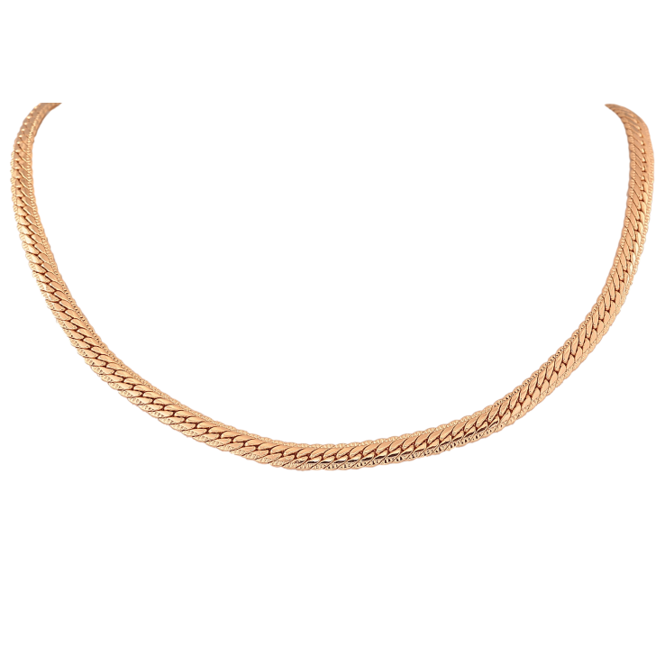 Ланцюжок Xuping колір Позолота 18K "Плетіння Париджина з візерунком" довжина 45см х 4мм фото №13 Ланцюжок Xuping колір Позолота 18K "Плетіння Париджина з візерунком" довжина 45см х 4мм фото №13