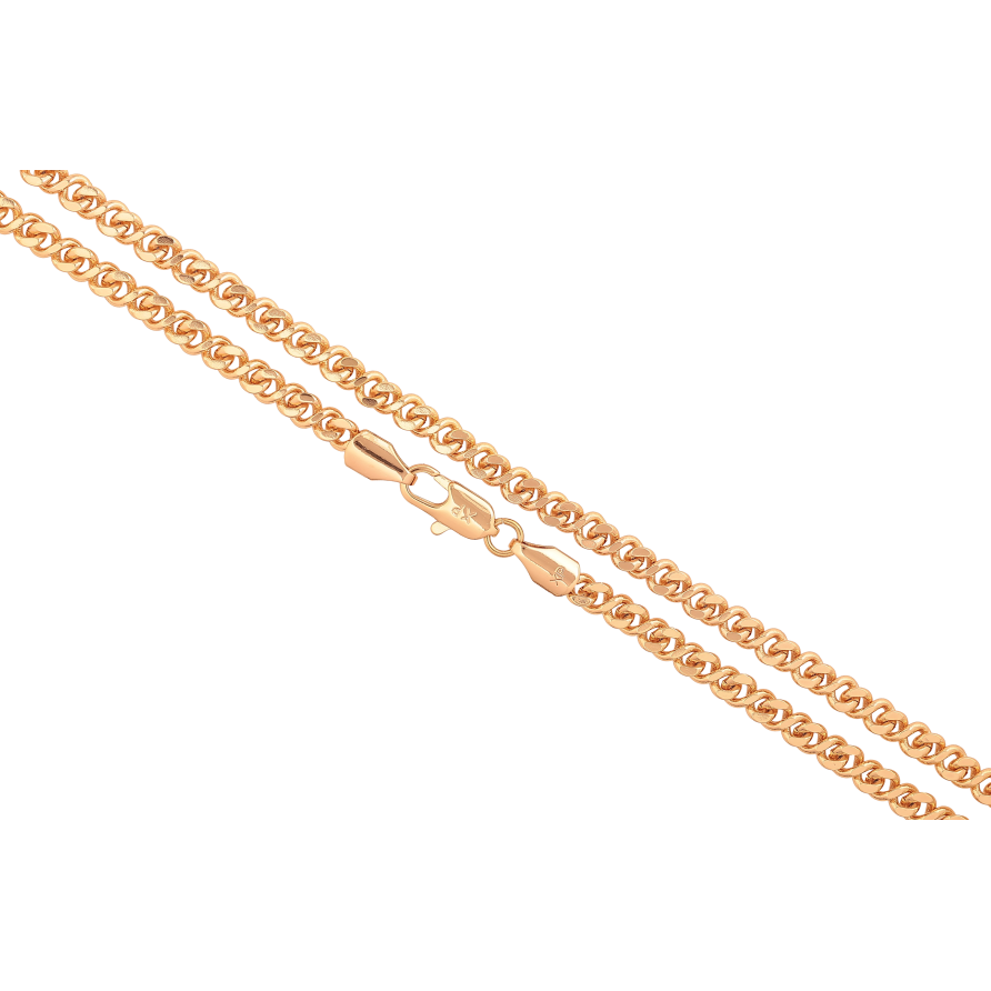 Ланцюжок Xuping колір Позолота 18K "Плетіння Вісімка" довжина 60см х 4.5мм фото №1 Ланцюжок Xuping колір Позолота 18K "Плетіння Вісімка" довжина 60см х 4.5мм фото №1