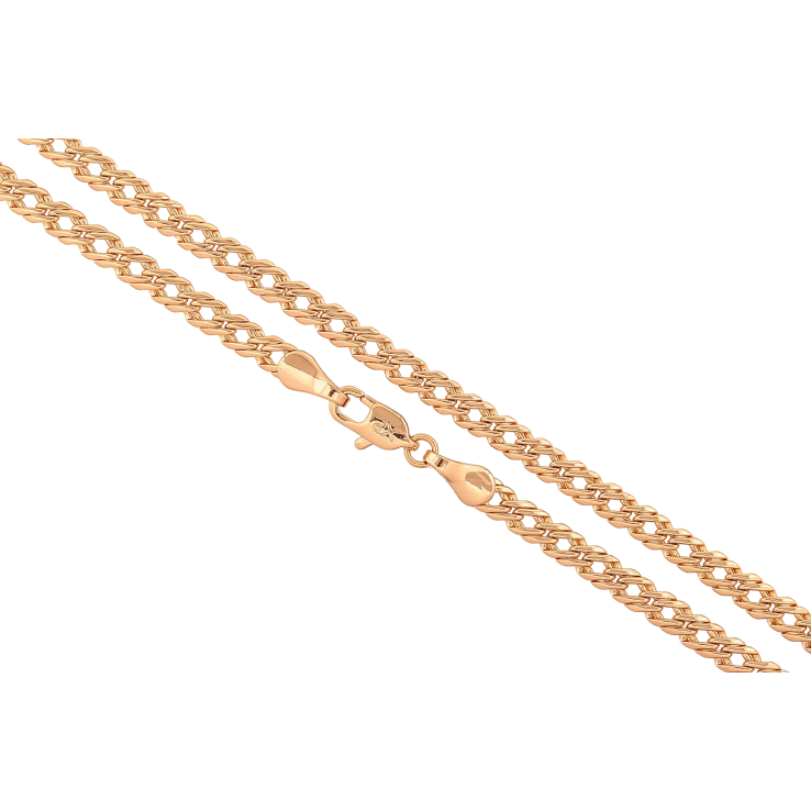 Ланцюжок Xuping колір Позолота 18K "Плетіння Подвійний Ромб" довжина 50см х 4мм фото №6