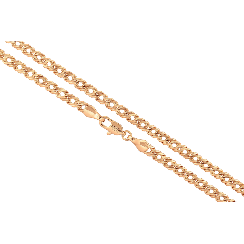 Ланцюжок Xuping колір Позолота 18K "Плетіння Подвійний Ромб" довжина 50см х 4мм фото №1