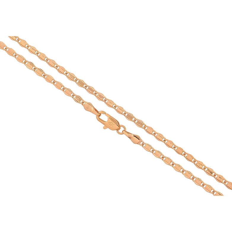 Ланцюжок Xuping колір Позолота 18K "Плетіння Морський ланцюг з візерунком" довжина 45см х 3мм фото №1 Ланцюжок Xuping колір Позолота 18K "Плетіння Морський ланцюг з візерунком" довжина 45см х 3мм фото №1