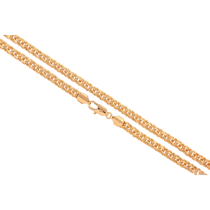 Ланцюжок Xuping колір Позолота 18K "Плетіння Бісмарк" довжина 50см х 6мм фото №10