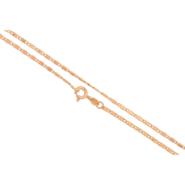 Ланцюжок Xuping колір Позолота 18K "Плетіння Морський ланцюг з візерунком, перекручений" довжина 44см х 2мм фото №12