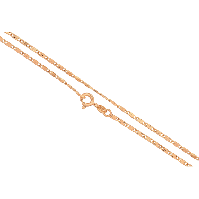 Ланцюжок Xuping колір Позолота 18K "Плетіння Морський ланцюг з візерунком, перекручений" довжина 44см х 2мм фото №1