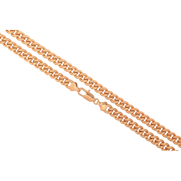 Цепочка Xuping цвет Позолота 18K "Плетение Панцирное с узором" длинна 55см х 7мм фото №3