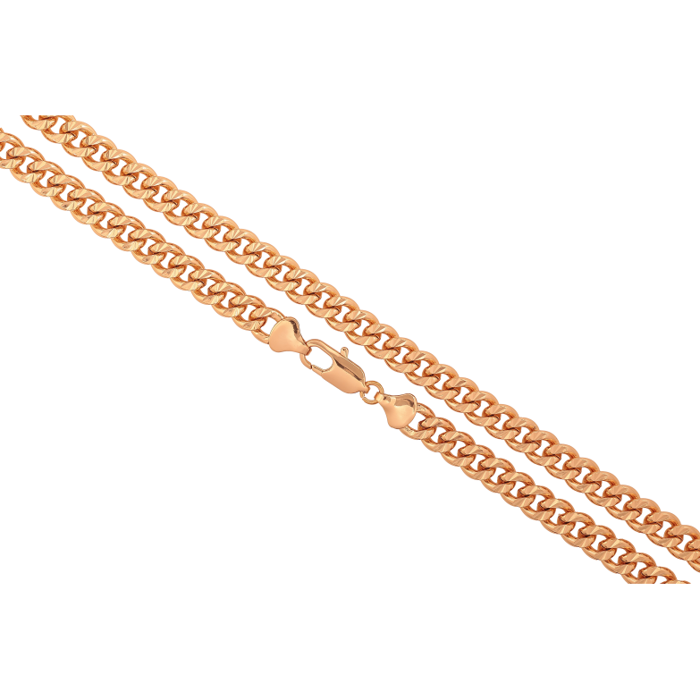 Цепочка Xuping цвет Позолота 18K "Плетение Панцирное с узором" длинна 55см х 7мм фото №1