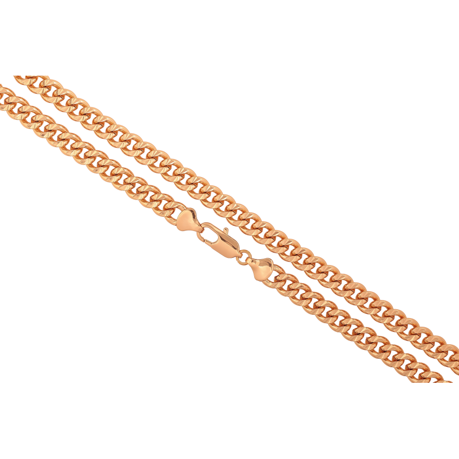 Цепочка Xuping цвет Позолота 18K "Плетение Панцирное с узором" длинна 55см х 7мм фото №1