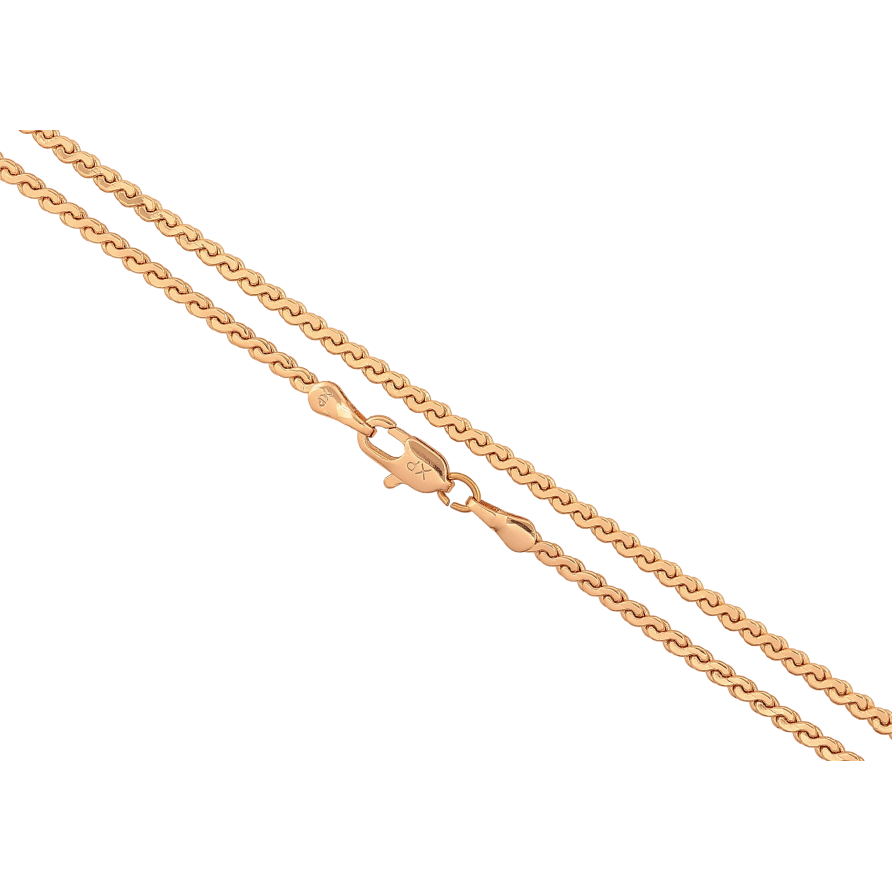 Ланцюжок Xuping колір Позолота 18K "Плетіння Серпантин" довжина 45см х 2мм фото №1 Ланцюжок Xuping колір Позолота 18K "Плетіння Серпантин" довжина 45см х 2мм фото №1