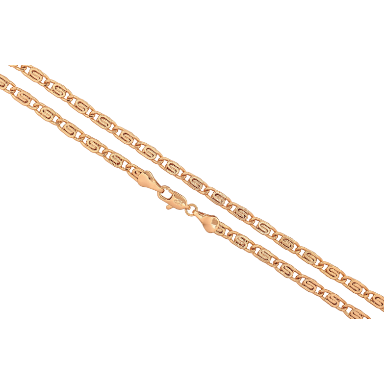 Ланцюжок Xuping колір Позолота 18K "Плетіння Равлик" довжина 45см х 4мм фото №1