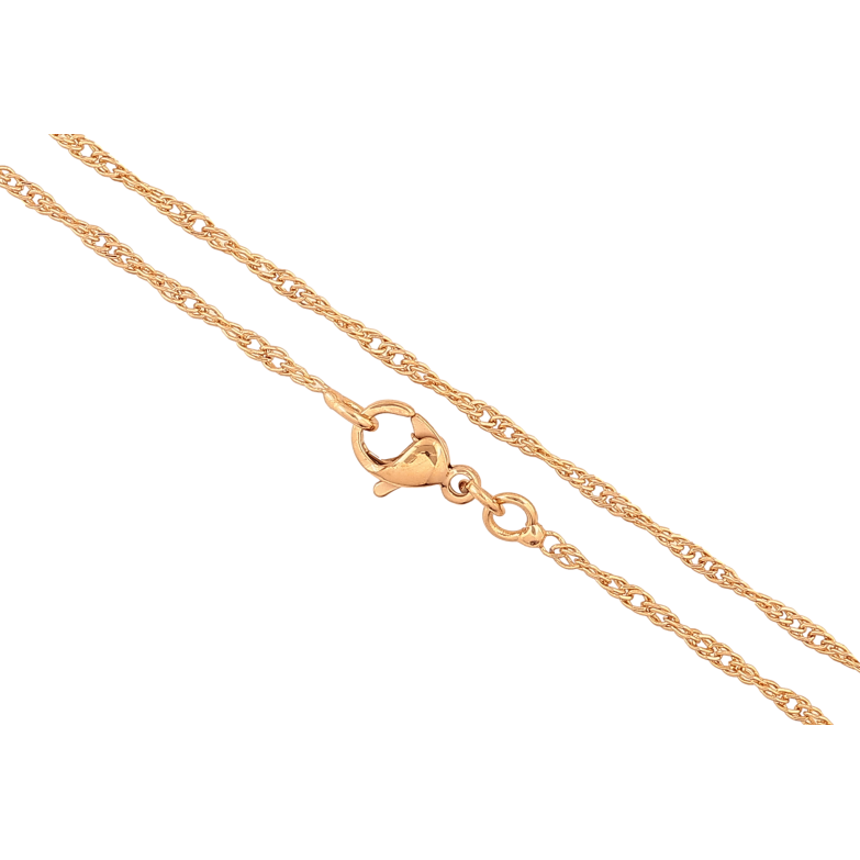 Ланцюжок Xuping колір Позолота 18K "Плетіння Сингапур" довжина 45см х 2мм фото №1