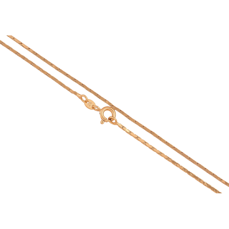 Ланцюжок Xuping колір Позолота 18K "Плетіння склочене 4-х гранне" довжина 45см х 1мм фото №19