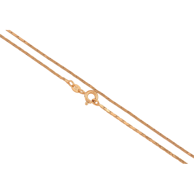 Цепочка Xuping цвет Позолота 18K "Плетение склоченное 4-х гранное" длина 45см х 1мм фото №1