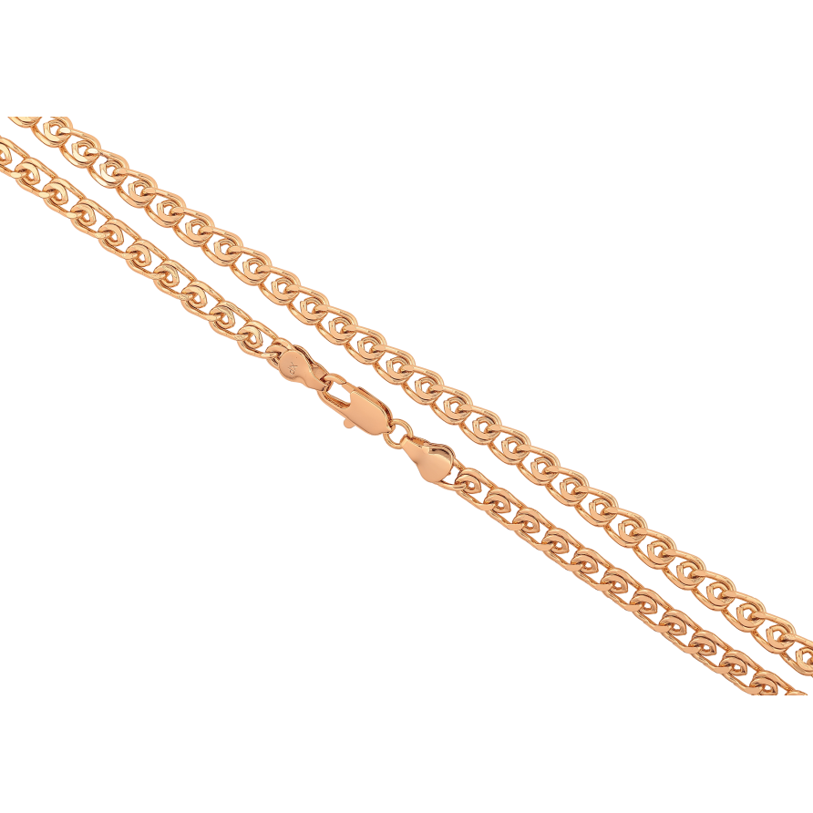 Ланцюжок Xuping колір Позолота 18K "Плетіння Лав" довжина 46см х 6мм фото №1