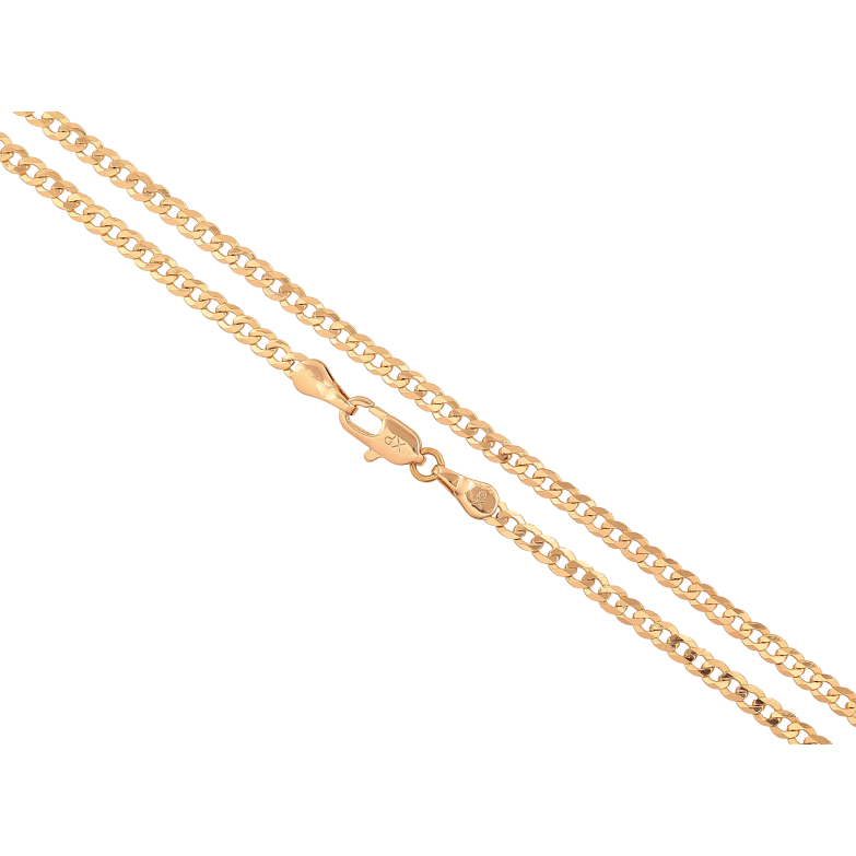 Цепочка Xuping цвет Позолота 18K "Плетение Панцирное" длинна 55см х 3мм фото №1