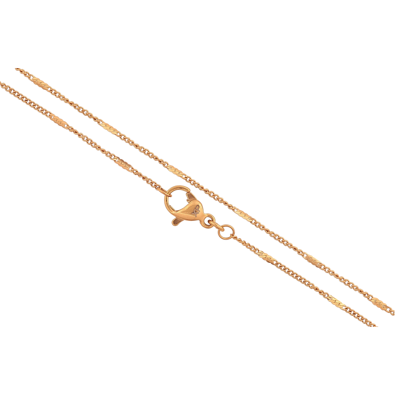 Ланцюжок Xuping колір Позолота 18K "Плетіння Панцирне з прокаткою" довжина 50см х 1мм фото №1
