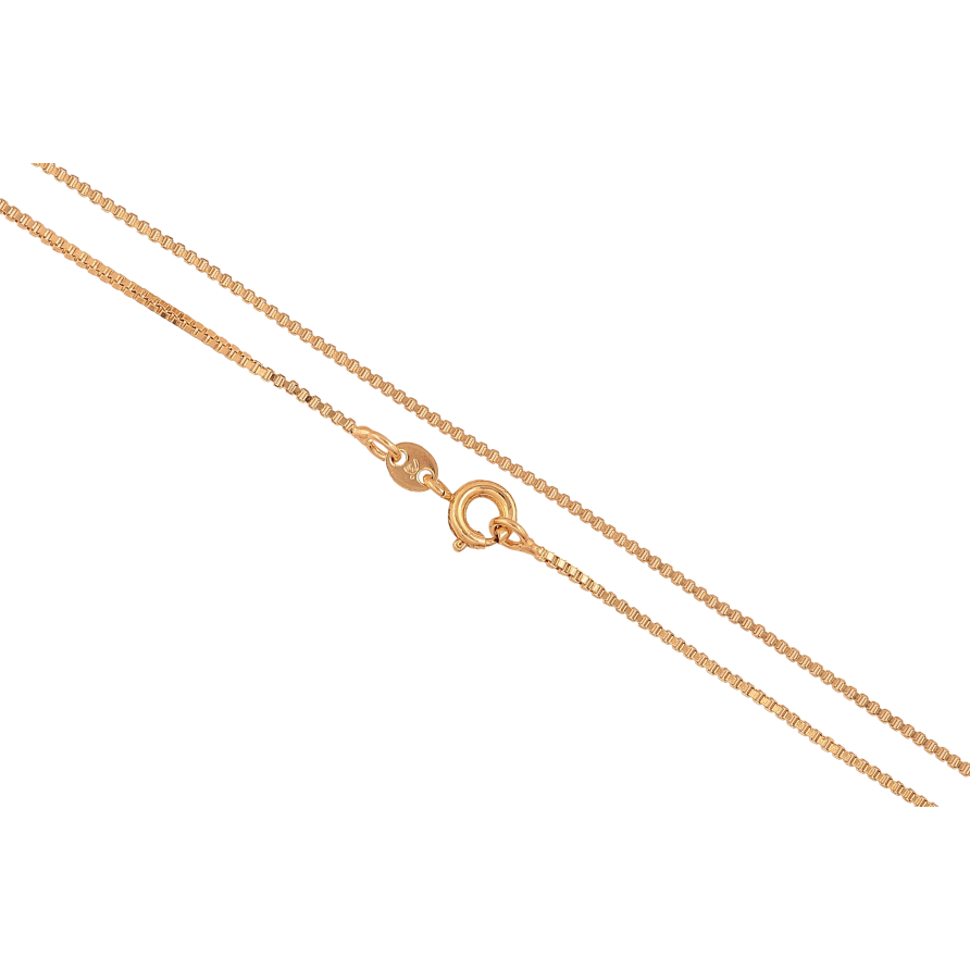 Ланцюжок Xuping колір Позолота 18K "Плетіння Венеціанське" довжина 55см х 1мм фото №1 Ланцюжок Xuping колір Позолота 18K "Плетіння Венеціанське" довжина 55см х 1мм фото №1