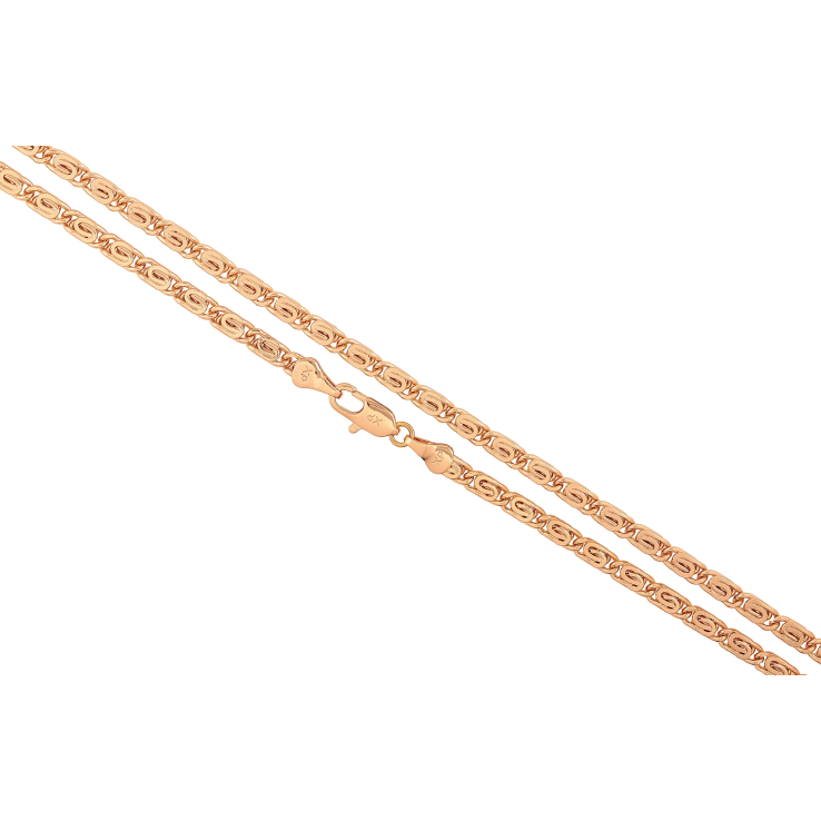 Цепочка Xuping цвет Позолота 18K "Плетение Улитка" длинна 45см х 4мм фото №3
