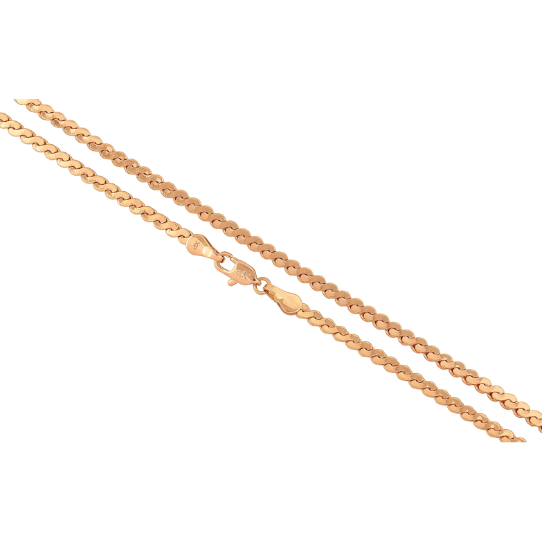 Цепочка Xuping цвет Позолота 18K "Плетение Серпантин" длинна 50см х 3мм фото №3