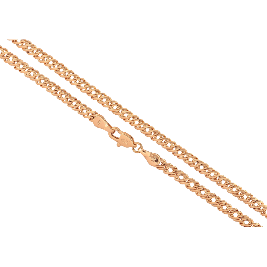 Ланцюжок Xuping колір Позолота 18K "Плетіння Подвійний Ромб" довжина 50см х 4мм фото №1