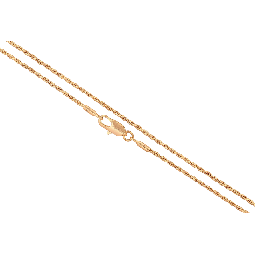 Цепочка Xuping цвет Позолота 18K "Плетение Веревка" длинна 45см х 1.5мм фото №1