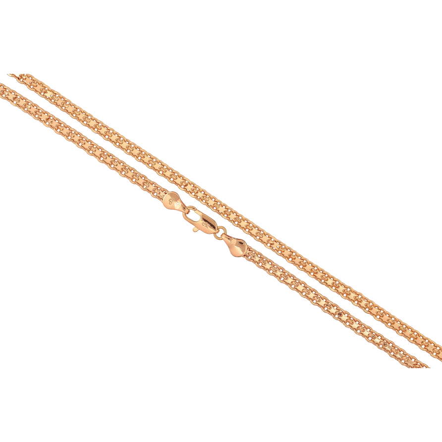 Цепочка Xuping цвет Позолота 18K "Плетение Итальянский Бисмарк" длинна 45см х 4мм фото №1