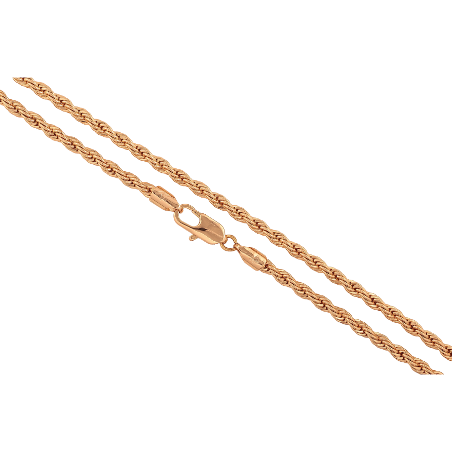 Ланцюжок Xuping колір Позолота 18K "Плетіння Мотузка" довжина 60см х 4мм фото №1