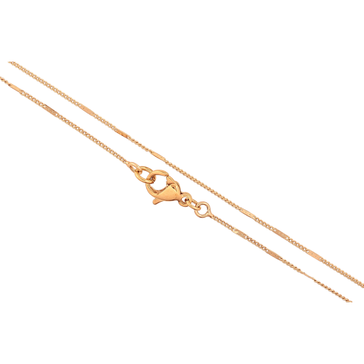 Ланцюжок Xuping колір Позолота 18K "Плетіння Панцирне з прокаткою" довжина 45см х 1мм фото №3 Ланцюжок Xuping колір Позолота 18K "Плетіння Панцирне з прокаткою" довжина 45см х 1мм фото №3