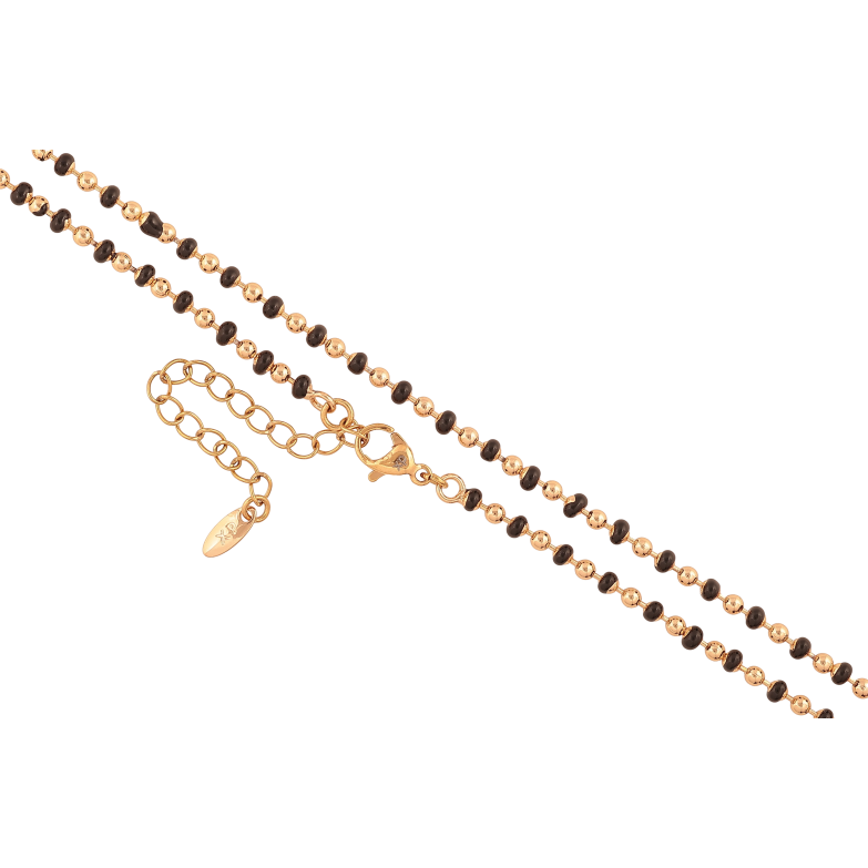 Цепочка Xuping цвет Позолота 18K "Плетение Перлина с черной эмалью" длинна 45-51см х 2-3мм фото №14