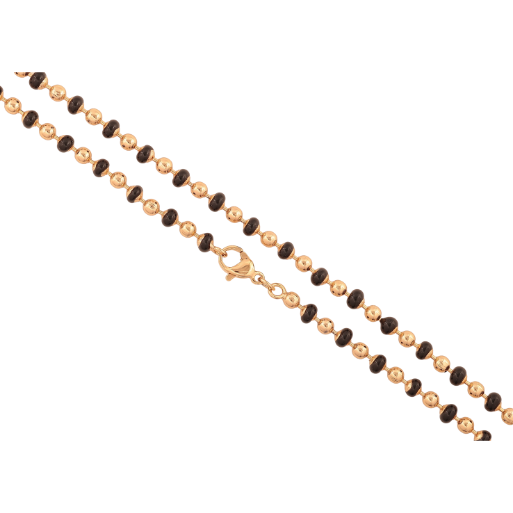 Цепочка Xuping цвет Позолота 18K "Плетение Перлина с черной эмалью" длинна 45см х 3.5мм фото №10