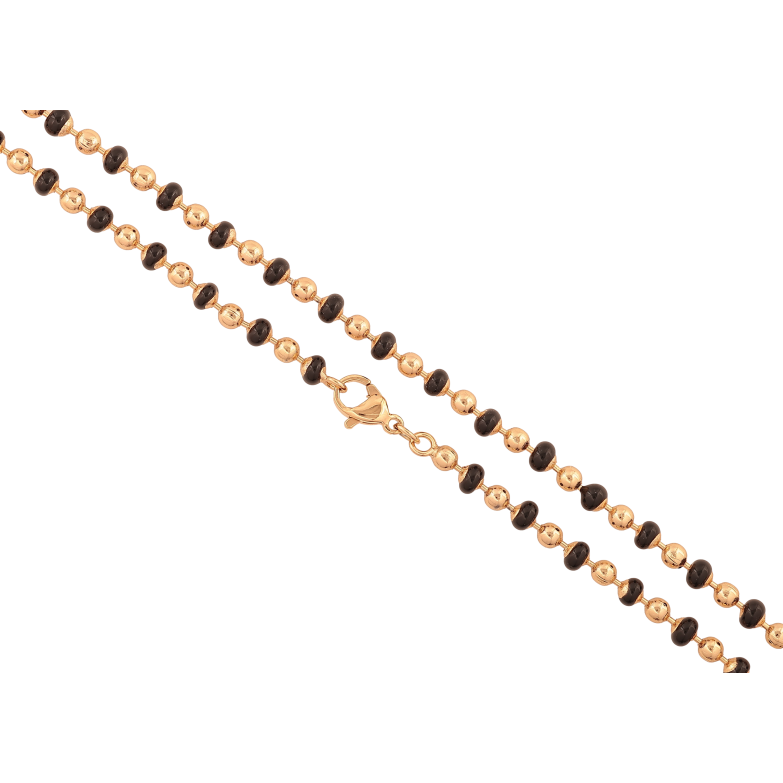 Ланцюжок Xuping колір Позолота 18K "Плетіння Перлина з чорною емаллю" довжина 45см х 3.5мм фото №1 Ланцюжок Xuping колір Позолота 18K "Плетіння Перлина з чорною емаллю" довжина 45см х 3.5мм фото №1