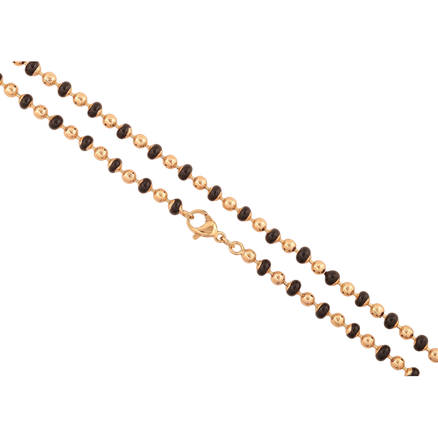 Цепочка Xuping цвет Позолота 18K "Плетение Перлина с черной эмалью" длинна 45см х 3.5мм фото №1 Цепочка Xuping цвет Позолота 18K "Плетение Перлина с черной эмалью" длинна 45см х 3.5мм фото №1