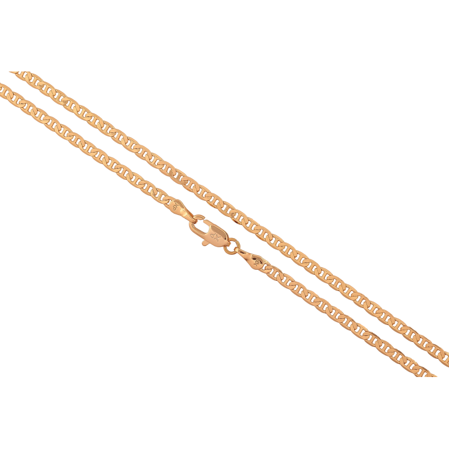 Ланцюжок Xuping колір Позолота 18K "Плетіння Морський ланцюг" довжина 45см х 3мм фото №1 Ланцюжок Xuping колір Позолота 18K "Плетіння Морський ланцюг" довжина 45см х 3мм фото №1