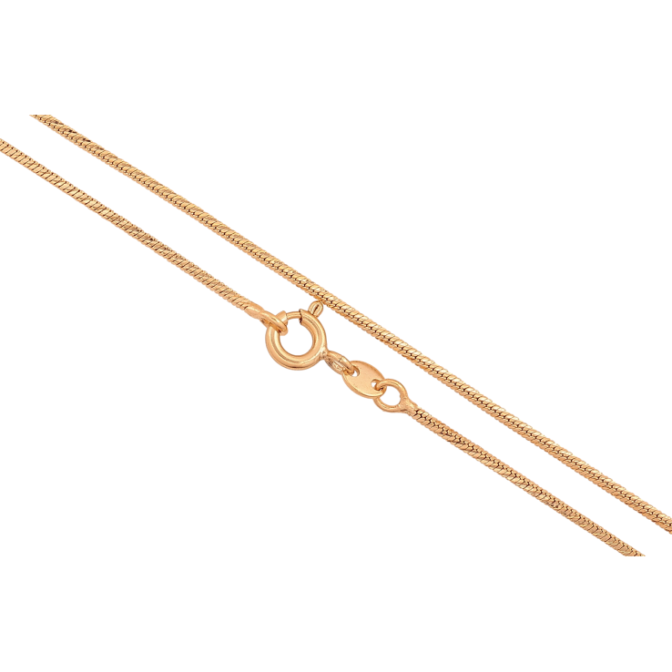 Ланцюжок Xuping колір Позолота 18K "Плетіння Ювелірний шнур 4-х гранний" довжина 45см х 1мм фото №4