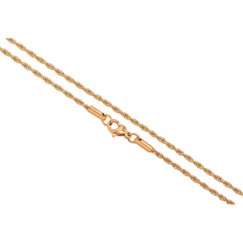 Ланцюжок Xuping колір Позолота 18K "Плетіння Мотузка" довжина 55см х 2мм фото №1 Ланцюжок Xuping колір Позолота 18K "Плетіння Мотузка" довжина 55см х 2мм фото №1