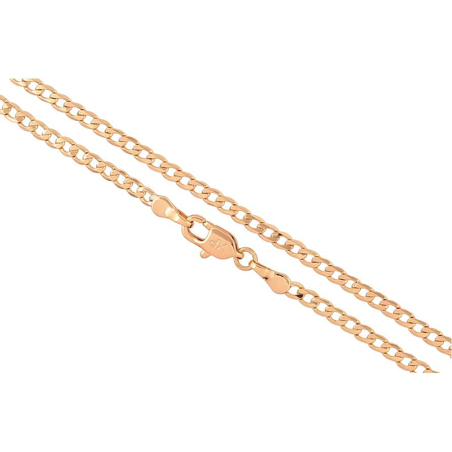 Ланцюжок Xuping колір Позолота 18K "Плетіння Панцирне" довжина 50см х 3мм фото №1 Ланцюжок Xuping колір Позолота 18K "Плетіння Панцирне" довжина 50см х 3мм фото №1