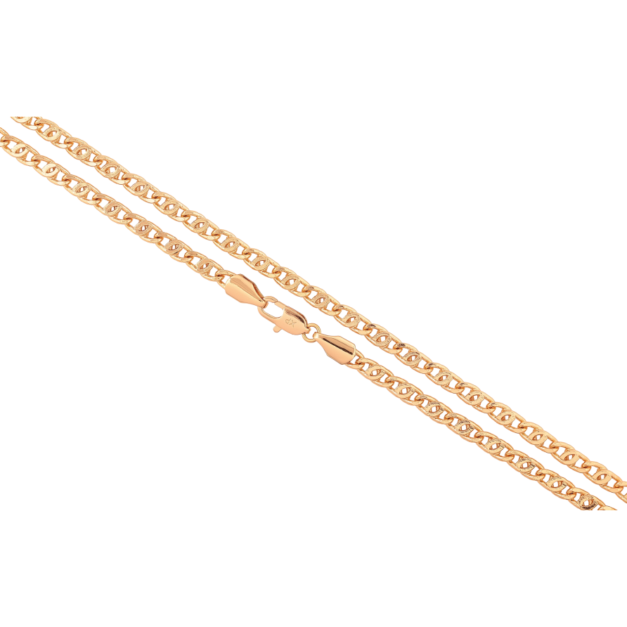 Цепочка Xuping цвет Позолота 18K "Плетение Птичий глаз" длинна 60см х 4мм фото №1