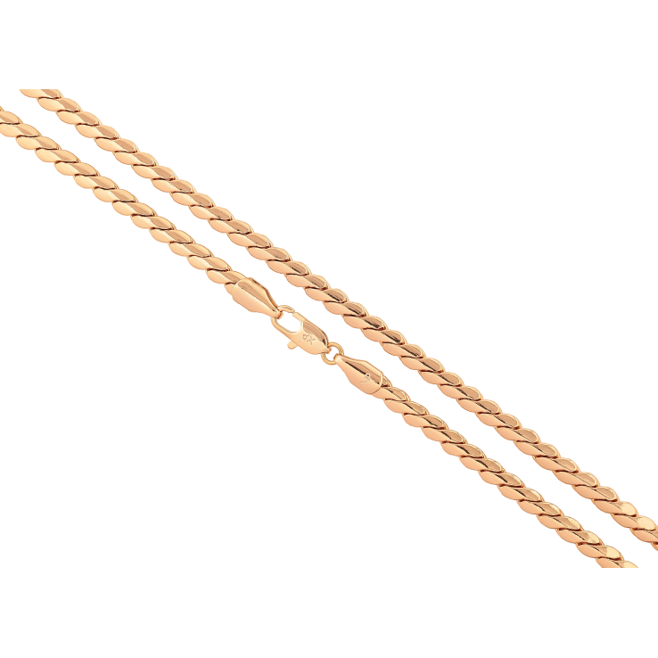 Ланцюжок Xuping колір Позолота 18K "Плетіння Серпантин" довжина 50см х 4мм фото №13