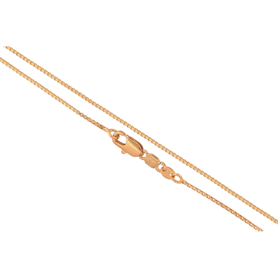 Ланцюжок Xuping колір Позолота 18K "Плетіння Венеціанське" довжина 48см х 1мм фото №1 Ланцюжок Xuping колір Позолота 18K "Плетіння Венеціанське" довжина 48см х 1мм фото №1