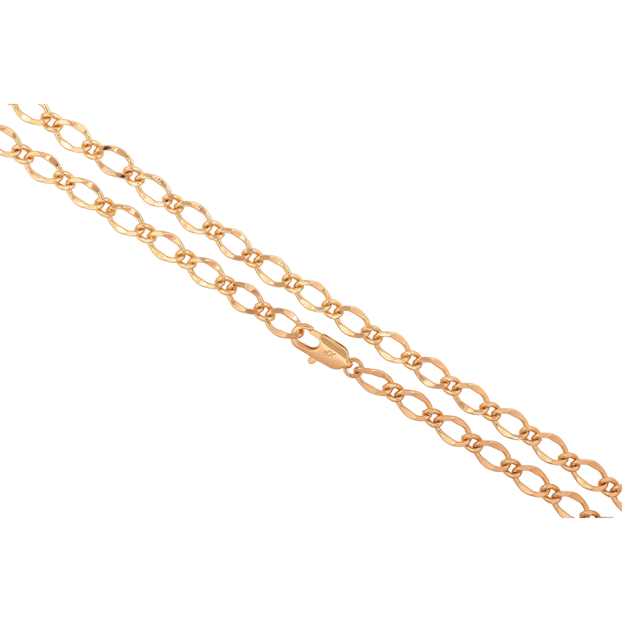 Ланцюжок Xuping колір Позолота 18K "Плетіння Фантазійне" довжина 50см х 4-7мм фото №1