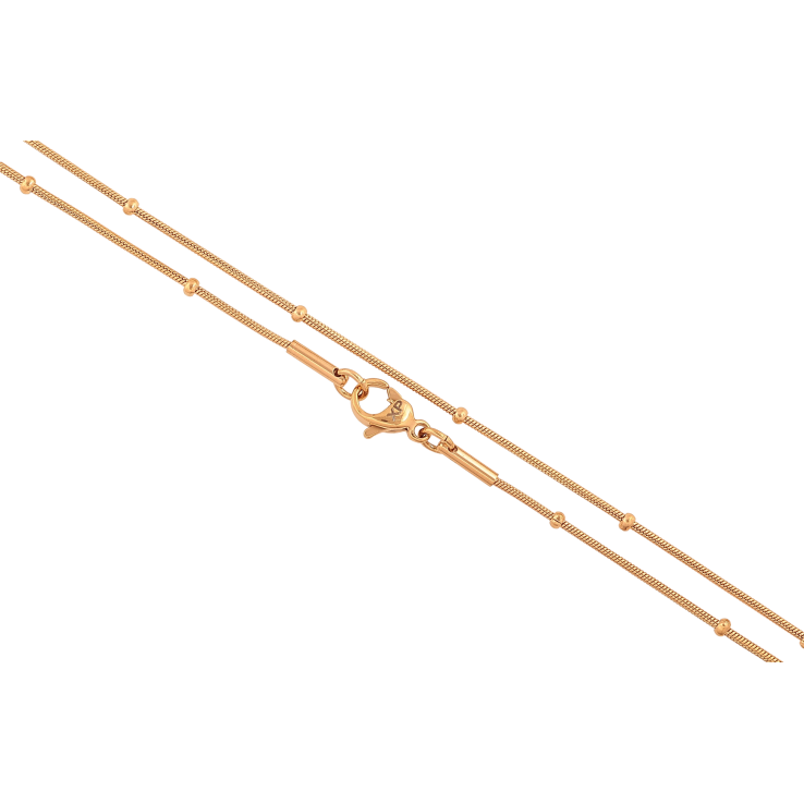 Ланцюжок Xuping колір Позолота 18K "Плетіння Ювелірний шнур з намистинами" довжина 51см х 1-2мм фото №14