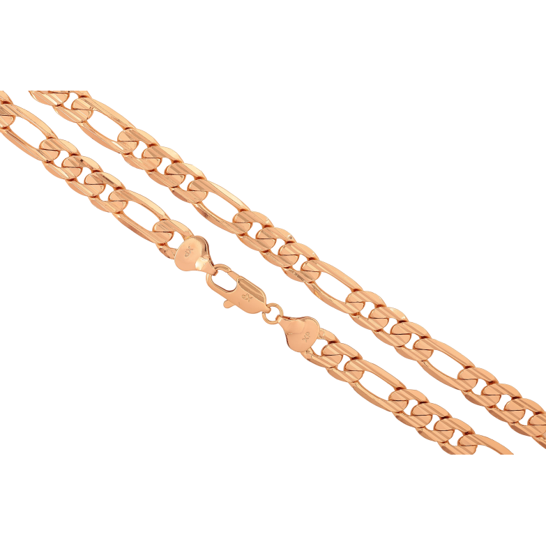 Цепочка Xuping цвет Позолота 18K "Плетение Фигаро с узором" длинна 61см х 10мм фото №1