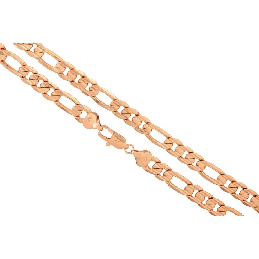 Ланцюжок Xuping колір Позолота 18K "Плетіння Фігаро з візерунком" довжина 61см х 10мм фото №1