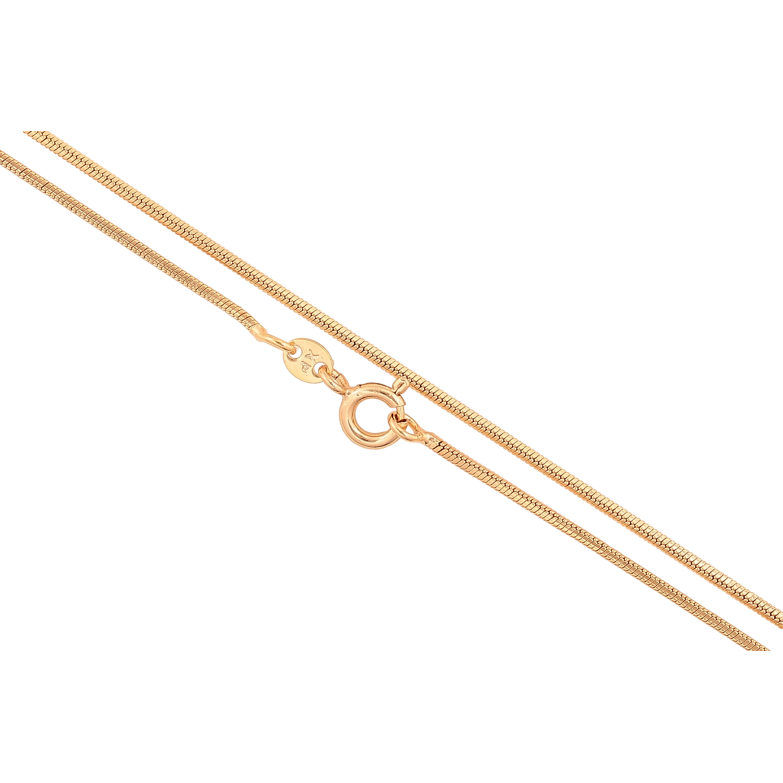 Ланцюжок Xuping колір Позолота 18K "Плетіння Ювелірний шнур 4-х гранний" довжина 50см х 1мм фото №1 Ланцюжок Xuping колір Позолота 18K "Плетіння Ювелірний шнур 4-х гранний" довжина 50см х 1мм фото №1