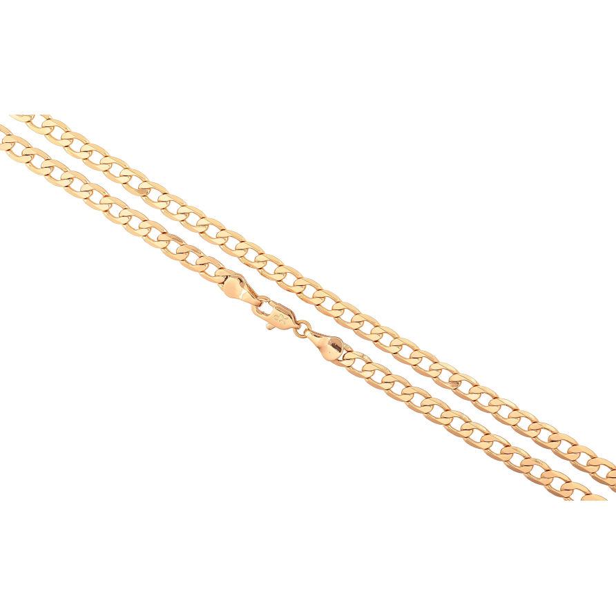 Ланцюжок Xuping колір Позолота 18K "Плетіння Панцирне" довжина 59см х 4мм фото №1 Ланцюжок Xuping колір Позолота 18K "Плетіння Панцирне" довжина 59см х 4мм фото №1