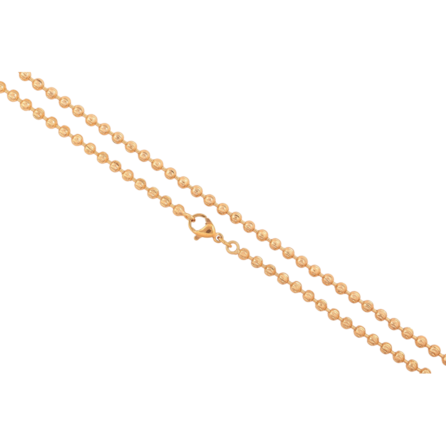 Ланцюжок Xuping колір Позолота 18K "Плетіння Перлина" довжина 45см х 3мм фото №1 Ланцюжок Xuping колір Позолота 18K "Плетіння Перлина" довжина 45см х 3мм фото №1