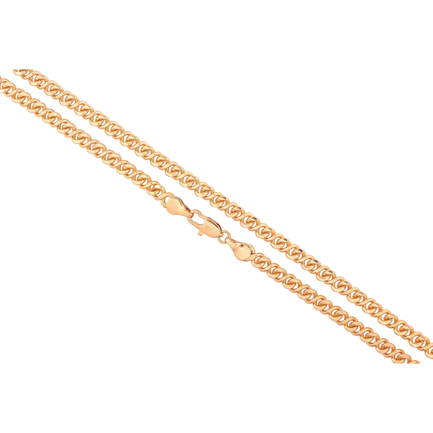 Ланцюжок Xuping колір Позолота 18K "Плетіння Вісімка" довжина 51см х 4.5мм фото №1