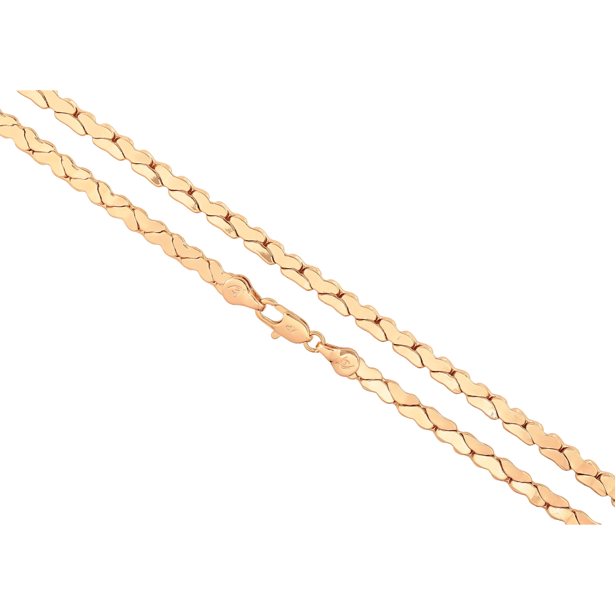 Ланцюжок Xuping колір Позолота 18K "Плетіння Фантазійне" довжина 50см х 4мм фото №1 Ланцюжок Xuping колір Позолота 18K "Плетіння Фантазійне" довжина 50см х 4мм фото №1
