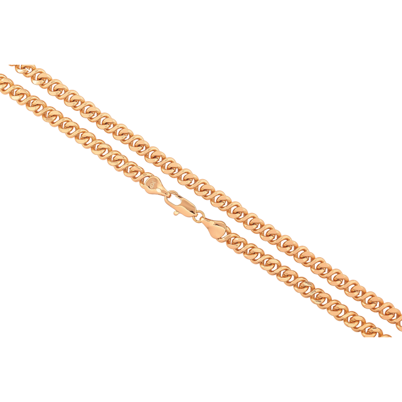 Ланцюжок Xuping колір Позолота 18K "Плетіння Вісімка" довжина 50см х 5мм фото №1