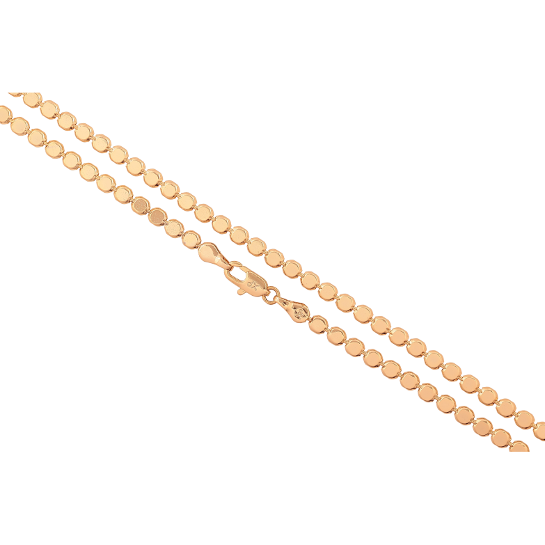 Ланцюжок Xuping колір Позолота 18K "Плетіння Перлина" довжина 45см х 3мм фото №1 Ланцюжок Xuping колір Позолота 18K "Плетіння Перлина" довжина 45см х 3мм фото №1