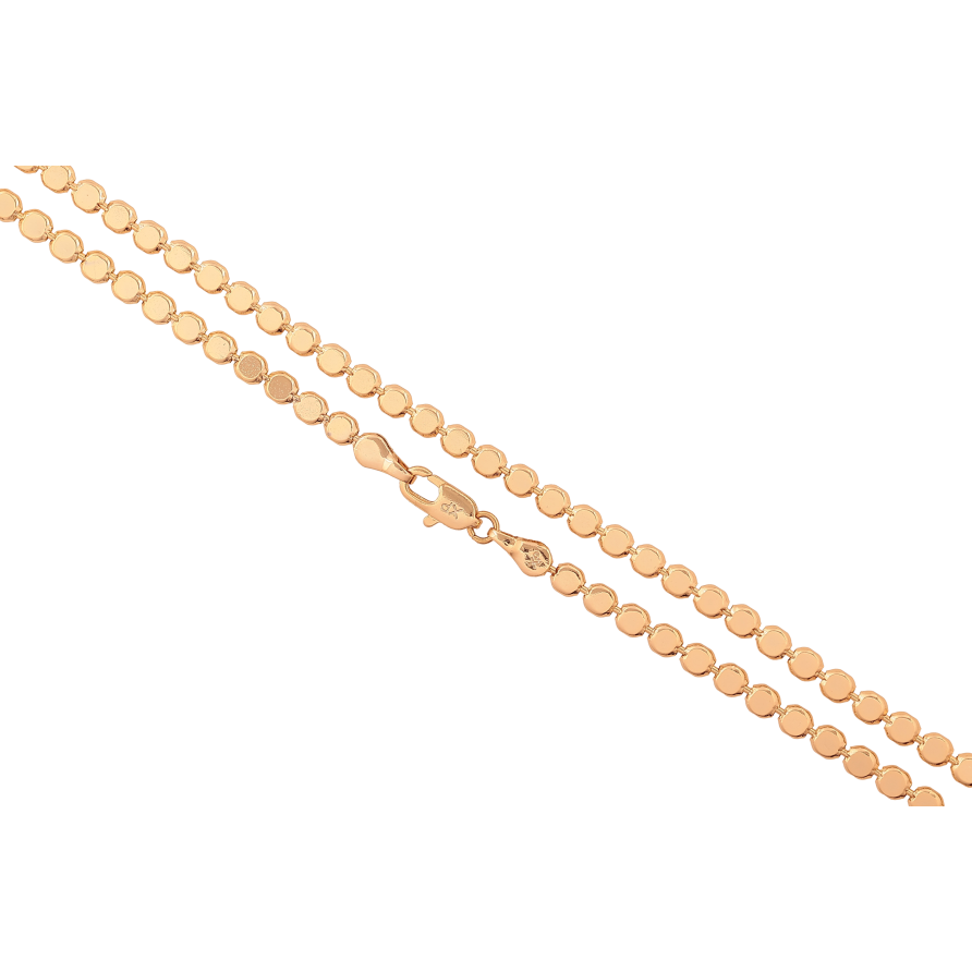 Ланцюжок Xuping колір Позолота 18K "Плетіння Перлина" довжина 45см х 3мм фото №1 Ланцюжок Xuping колір Позолота 18K "Плетіння Перлина" довжина 45см х 3мм фото №1